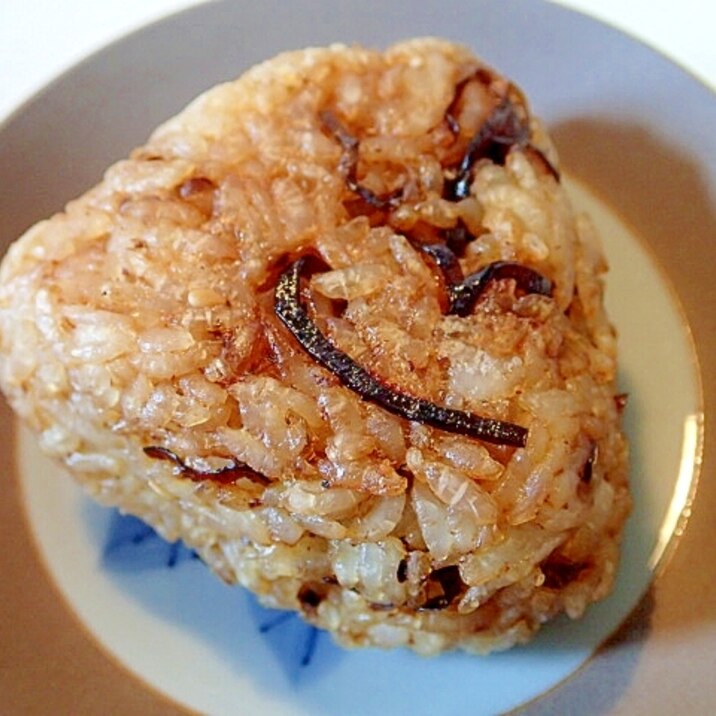 ＣＯで　昆布佃煮と削り節の生姜香る焼きおにぎり♬